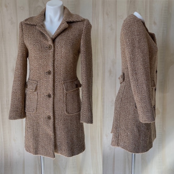 Guy Rover Jackets & Blazers - Guy Rover Virgin Wool pea coat brown size 42 Small Medium
